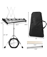 Skonyon 30 Notes Percussion with Practice Pad Mallets Sticks Stand