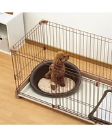 Richell Oval Pet Bed: Small - Brown