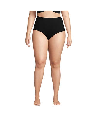 Lands' End Women's Plus Sculpting Suit High Waisted Bikini Bottoms