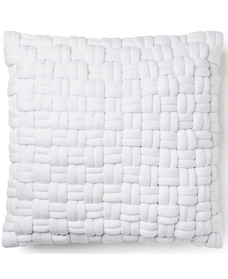 Ihi Home Caden Woven Pillow, 22"x 22", White