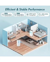Gouun 8000 Btu Portable Air Conditioner with Remote Control and Led Digital Display