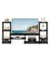 Furinno Turn-n-Tube Grand Entertainment Center, Espresso & Black