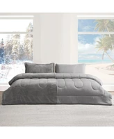 Coma Inducer Opposites Attract Oversized Comforter Set - Plush Chartreux Gray