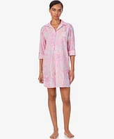 Lauren Ralph Women's Roll Tab Sleepshirt