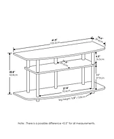 Furinno 3-Tier No Tools Tv Stand Entertainment Center Hold up to 46" Tv