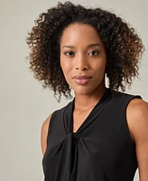 Kasper Women's Knot-Front Sleeveless Blouse