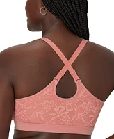 Bali Women's Breathe Lace-Overlay Bralette Dfcmbr