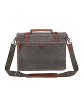 Tsd Brand Stone Creek Waxed Canvas Large Messenger Bag