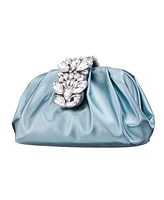 Nina Women's Crytal Frame Snap Clutch