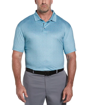 Pga Tour Men's Flamingo Geo-Print Performance Golf Polo Shirt