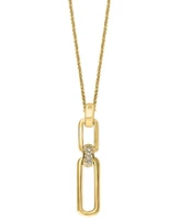 Diamond Link 18" Pendant Necklace (1/20 ct. t.w.) in 14k Yellow Gold