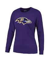 Majestic Women's Derrick Henry Purple Baltimore Ravens Name Number Long Sleeve T-Shirt