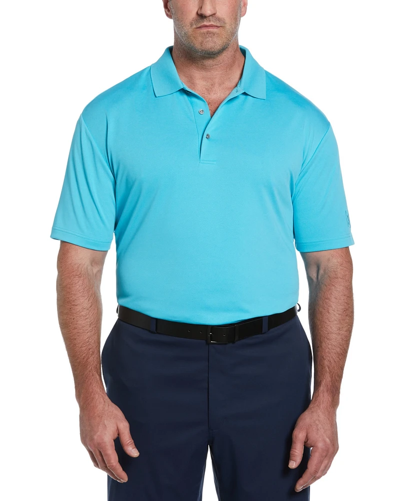 Pga Tour Men's Airflux Solid-Color Mesh Polo Golf Shirt