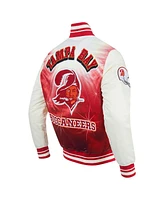 Pro Standard Men's Cream Tampa Bay Buccaneers Sublimated Satin Full-Snap Jacket