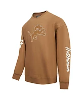 Pro Standard Men's Aidan Hutchinson Brown Detroit Lions Pullover Crewneck Sweatshirt