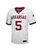 Nike Men's 5 White Arkansas Razorbacks Untouchable Football Jersey