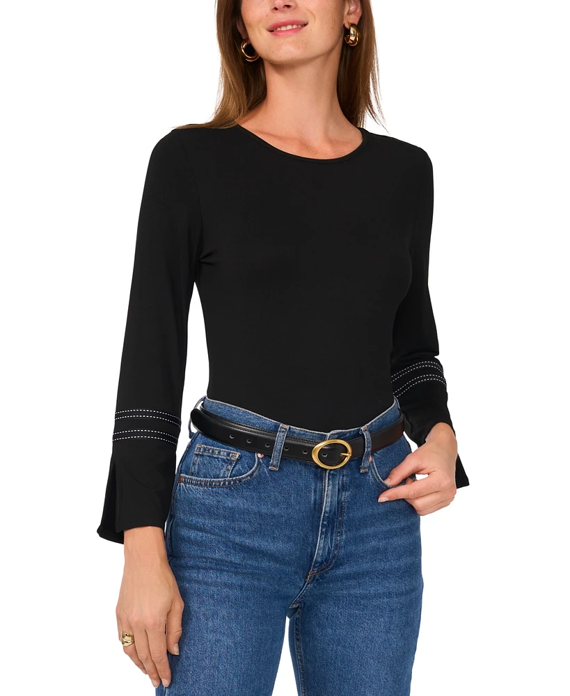 Vince Camuto Women's Ribbon-Trim Top