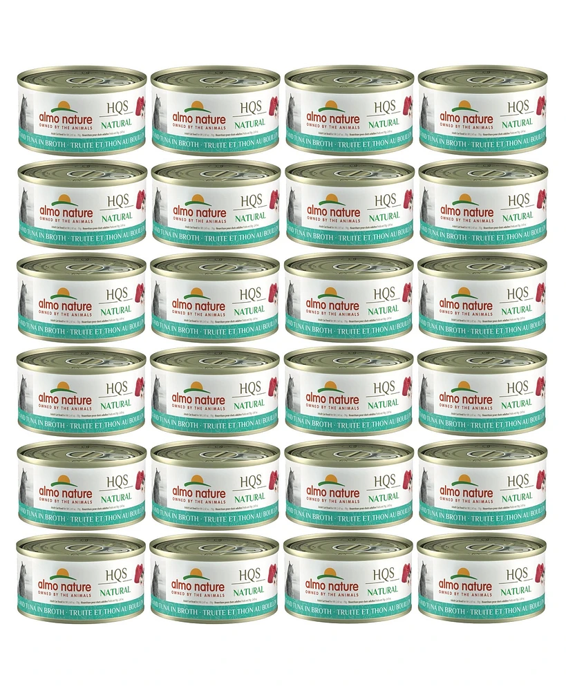 Almo Nature Hqs Natural Cat 24pk (2.47oz): Trout & Tuna In Broth