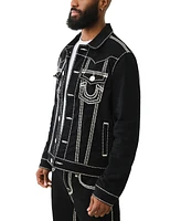 True Religion Men's Jimmy Super Q Topstitched Jacket