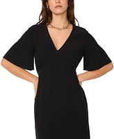 1.state Women's Flutter-Sleeve V-Neck Midi Dress