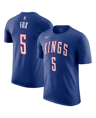 Nike Men's Blue De'Aaron Fox Sacramento Kings 2024/25 City Edition Name Number T-Shirt