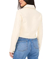 Vince Camuto Women's Faux-Leather Cropped Jacket