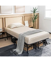 Gouun Full Size Folding Steel Platform Bed Frame for Kids and Adults-Full Size