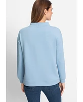 Olsen Women's Scuba Jersey Placement Print Top