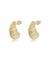 The Lovery Seashell C-Hoop Earrings 14K Gold