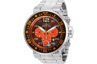 Invicta Men's 30262 Nfl Cleveland Browns Quartz Chronograph Brown, Orange Dial Watch