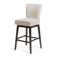 The Pop Home 31.25 Inch Swivel Counter Bar Stools,Wood Frame Bar Chairs for Kitchen Island and Dining Room,1PK-The Pop Home