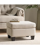 The Pop Home Contemporary Upholstered Ottoman, Footrest & Accent Furniture for Living Room, Bedroom Office-The