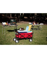 Mac Sports Collapsible Folding Outdoor Utility Garden Camping Wagon Cart, Green