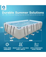 Jleisure 17776 18 x 10 Foot Above Ground Rectangular Steel Frame Swimming Pool