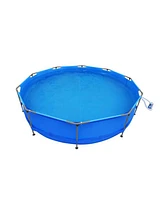 Jleisure Avenli Frame Round 12' 30" Tall 1,617 Gal Easy Assembly Swimming Pool