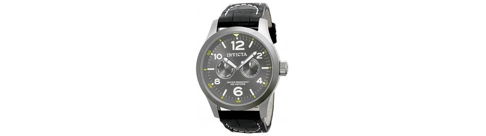 Invicta Men's 14142 I-Force Quartz 3 Hand Charcoal Dial Watch