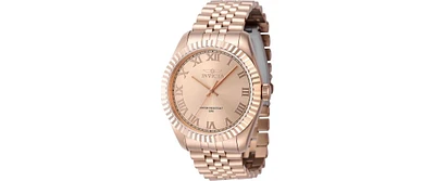 Invicta Men's Specialty Quartz 3 Hand Rose Gold Dial Watch