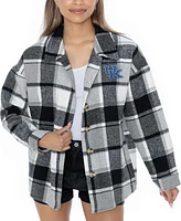 Gameday Couture Women's Gray Kentucky Wildcats End Zone Game Flannel Button-Up Shirt