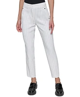 Karl Lagerfeld Paris Women's Slim Pinstripe Pants