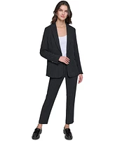 Karl Lagerfeld Paris Women's Pinstriped Notch-Lapel Blazer