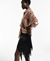 Mango Women's Semi-Transparent Sequined Shirt