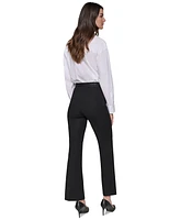 Karl Lagerfeld Paris Women's Pull-On Boot-Cut Pants