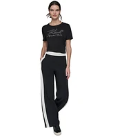 Karl Lagerfeld Paris Women's Contrast-Trim Pants