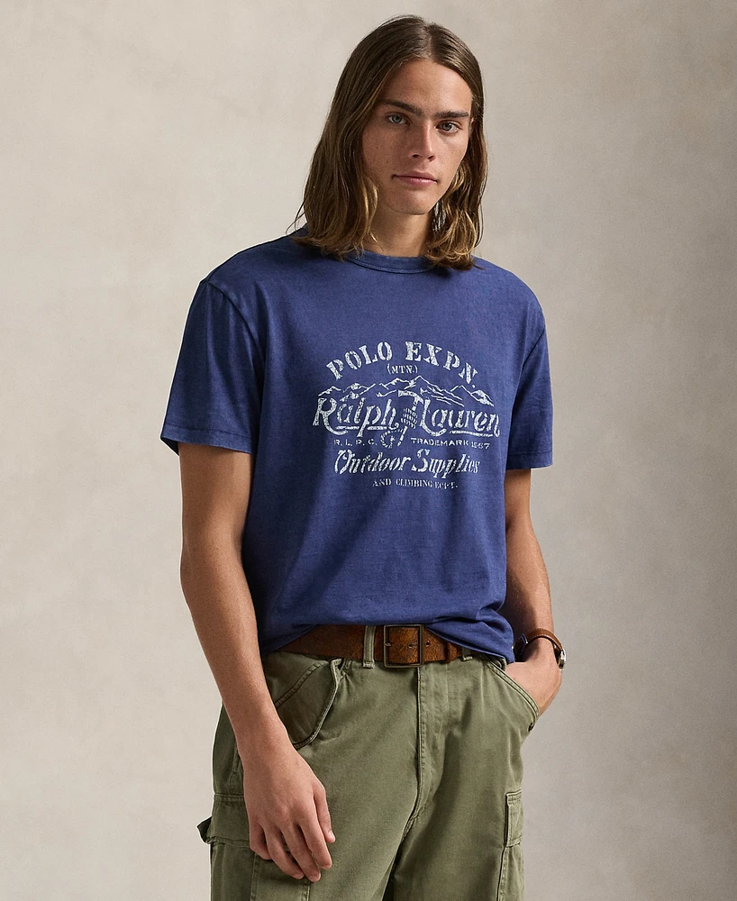 Polo Ralph Lauren Men's Classic-Fit Slub Jersey Graphic T-Shirt