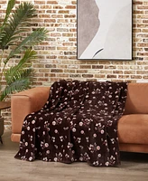 Lucky Brand Daisy Floral Cozy Plush Throw, 50" x 70"