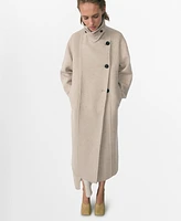 Mango Women's Double-Breasted Wool Coat