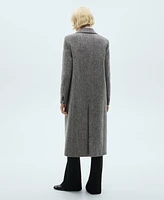 Mango Women's Flecked Wool-Blend Coat