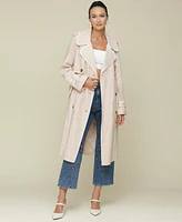 Avec Les Filles Women's Raglan-Sleeve Belted Trench Coat