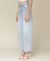 Avec Les Filles Women's High-Rise Barrel-Leg Jeans