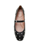 Linea Paolo Millie Crystal Stud Mary Jane Flats